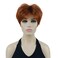 Lydell 6" Short Straight Layered Shaggy Full Synthetic Wig Classic Cap (130 Copper Red)
