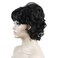 Aimole Synthetic Wigs Women's Curly Ends Short Fiber Wig With Layered Bangs (4 Dark Brown)