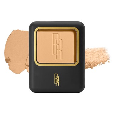 Black Radiance Pressed Powder, Buildable &amp; Blendable Matte Finish Shine Control Compact with Mirror &amp; Applicator, Cruelty-Free &amp; Vegan - French Toast
