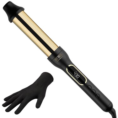 Hot Tools Pro Artist 24K Gold 2 in 1 Curling Wand, 1-1 &frac12;&rdquo;   Multiple Styles with One Tool