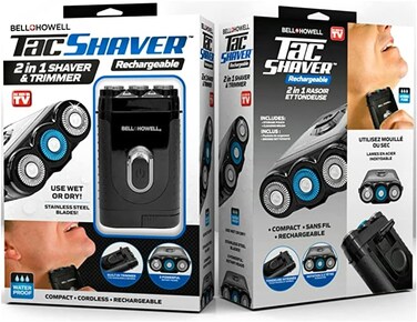 Bell+Howell TACSHAVER Moustache and Beard Trimmer, Shaver Seen On TV (Regular)