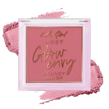 L.A. GIRL Glow Envy Bouncy Bronzer for Women, Rosy Glow Blush for Makeup with Goodness of Jojoba Oil, Squalene, &amp; Vitamin E, Long-Wearing, Natural, Airbrushed Finish Bronzer (Pack of 1)