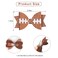 2 Pcs Football Bow Hair Clips - Sports Girls Hair Accessories,Glitter Football Girl Pigtail Bows,Football Hair Bow Photo Props,Sports Party Outfit Decoration Hair Clips