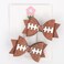 2 Pcs Football Bow Hair Clips - Sports Girls Hair Accessories,Glitter Football Girl Pigtail Bows,Football Hair Bow Photo Props,Sports Party Outfit Decoration Hair Clips