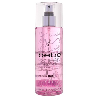 Bebe Sheer Body Mist - Body Spray for Women - Sensual &amp; Flirtatious Women's Fragrance with Citrus Cocktail, Pink Peony &amp; Sandalwood Notes Long-Lasting Fragrance Mist - 8.4 Fl Oz