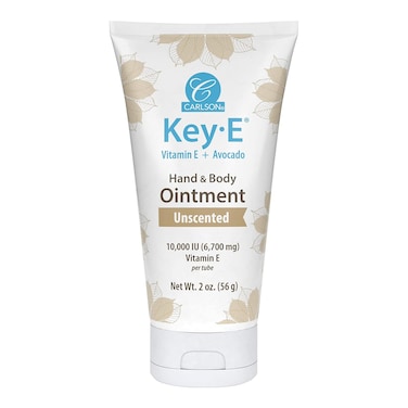 Carlson - Key-E Ointment, For Dry &amp; Rough Skin, 10000 IU (6700 mg) Avocado, Coconut Oil, Beeswax, Vitamin E, Unscented, 2 oz