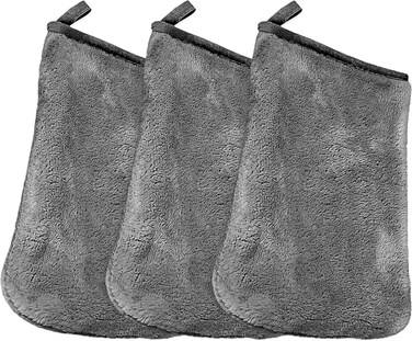 Eurow Microfiber Wash Cloth and Makeup Removal Facial Cleansing Cleaning Mitt, 3 Pack