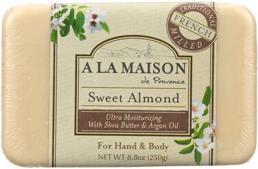 A LA MAISON BAR SOAP,SWEET ALMOND, 8.8 OZ