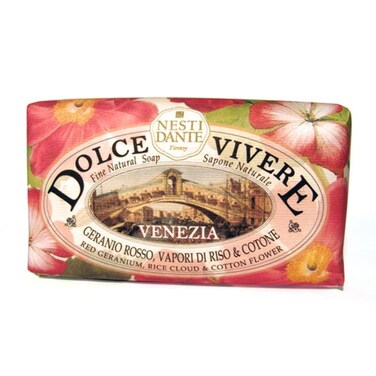 Nesti Dante Dolce Vivere Fine Natural Soap - Venezia - Red Geranium, Rice Cloud &amp; Cotton Flower 250g/8.8oz