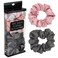 Jenny Capp 2pc Scrunchies for Women - Gray &amp; Pink Scrunchie Value Pack - Soft Hair Scrunchies For Women's Hair