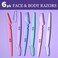 Expressions 6pc Face &amp; Body Razors - 6-Pack Premium Professional Disposable Razors for Smooth, Flawless Skin Dermaplaning Tool, Face &amp; Eyebrow Razor