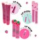 EXPRESSIONS 6pc Lip Set - Strawberry Flavored Lip Gloss &amp; Balm Kit, Fruity Flavored Lip Gloss For Girls   Safe and Non-Toxic Lip Gloss Gift Set For Girls
