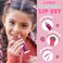 EXPRESSIONS 6pc Lip Set - Strawberry Flavored Lip Gloss &amp; Balm Kit, Fruity Flavored Lip Gloss For Girls   Safe and Non-Toxic Lip Gloss Gift Set For Girls