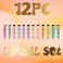 EXPRESSIONS 12pc Lip Oil Set - Flavored Lip Oils Value Pack, Hydrating Lip Oils w/Squeeze Tube Application, Moisturizing Lip Oil Collection for Everyday Lip Care and Lip Repair (RAINBOW)