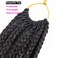 7 Packs Crochet Box Braids with Curly Ends 20 inch Box Braid Crochet Hair Extension 3X Bohemian Braiding Hair T27#