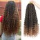 7 Packs Crochet Box Braids with Curly Ends 20 inch Box Braid Crochet Hair Extension 3X Bohemian Braiding Hair T27#
