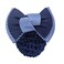 4pcs Women Hair Clip with Bowknot Hair Bun Cover Barrettes Net Snood Hairnet Bow Bow-knot Decor Hair Clip Hairnet for Ladies(Blue)