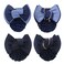 4pcs Women Hair Clip with Bowknot Hair Bun Cover Barrettes Net Snood Hairnet Bow Bow-knot Decor Hair Clip Hairnet for Ladies(Blue)