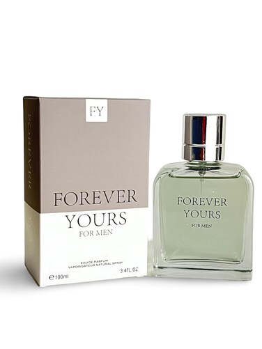 FOREVER YOURS for Men Eau de Parfum Spray, 3.4 Fl Oz, Notes: Ginger,Patchouli, Cedar Wood