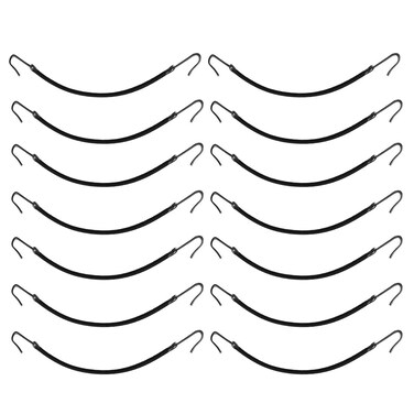 Frcolor Black Hair Hook Ponytail Holder with Hooks Hook Hair Tie Elastic Hair Styling Rubber Bands, Pack of 20