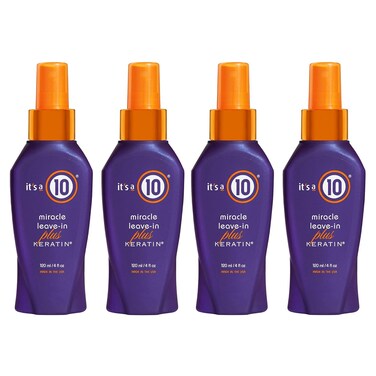 It's a 10 Haircare Miracle Leave-In Plus Keratin Spray, 4 fl. oz. (Pack of 4)