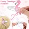 TINKSKY 2pcs Cute Flamingo Headband Embroidery Hair Hoop Set Girls Headwear Hairpins (Flamingo Hair Hoop and Hairpins)