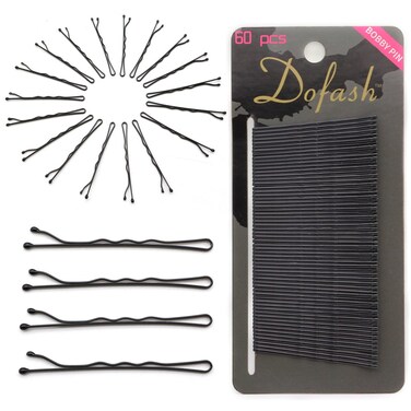 Dofash 5Cm/2In Bobby Pins Black Metal Hair Grips for Hair Decoration 60pcs (Black)