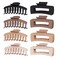 Large Claw Clips (4.3 inches) by Nicole Miller   Pack of 8 in 4 Colors with Square and Butterfly Styles, Cream, Beige, Dark Brown and Black   Strong and Durable Hair Accessories for Women - Perfect