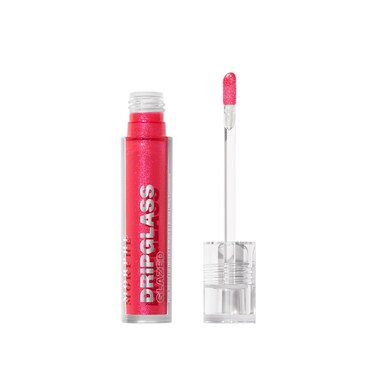 Morphe Dripglass High Shine Lip Gloss - Glazed, Semi-Sheer &amp; Nourishing Lip Makeup - Buildable Formula Infused with Plant-Derived Squalane &amp; Vitamin E - Raspberry Reflection (0.13 oz)