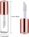 Wholesale Rose Gold Clear Mini Plastic Empty Lip Gloss Tube Makeup Lip Balm Bottle Container With Rubber Inserts （12PCS）