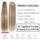 Fashion Icon Long Blonde Ponytail Extensions Drawstring Straight Clip in Hair Extension Ponytail For Women 30Inch Synthetic Hairpiece(#P8/613, Piano Light Brown and Platinum Blonde 6.7OZ)