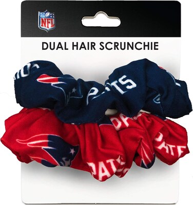 Littlearth Womens NFL New England Patriots Dual Hair Scrunchie, Team Color, One Size, (300707-PATS)