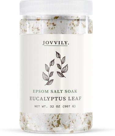 Epsom Salt with Eucalyptus Leaf &amp; Eucalyptus Oil, Soaking Solution, Soothing Scent (2 Pounds)