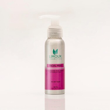 Facial Cleaning Milk - Natural Makeup Remover - 2.54 fl oz - Cleansing and Hydrating - All Skin Types - Paraben Free - Phthalate Free - Fragrance Free - Cruelty Free - Vegan