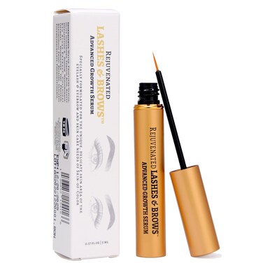 Rejuvenated LASHES &amp; BROWS&trade; Advanced Growth Serum for Skin-of-Color, Grow Longer Thicker, No Irritation Peptides Vitamins, .17 Oz, Beauty of the Nile&reg;