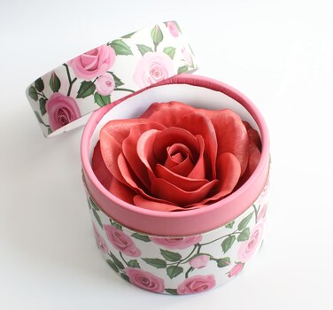 3D petal rose makeup blush gift highlighter Rare beauty blush rubor forma de rosa real rose flower red blush (Pink)