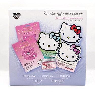 The Cr&egrave;me Shop x Hello Kitty Daily Skinsuperstars Skincare Set, Korean Skincare Set, Face Mask Sheets, Under Eye Patches (6pc)
