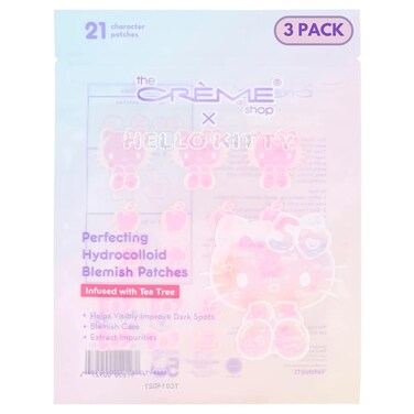 The Cr&egrave;me Shop x Hello Kitty Perfecting Hydrocolloid Pimple Patches, Acne Treatment for Face, Patch For Zits, Blemishes, &amp; Breakouts - 50th Year Anniversary Limited Edition (Pack of 3)