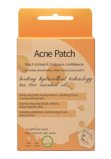 Hydrocolloid Acne Pimple Patch with Tea Tree Oil   Includes Tweezer for Safe Patch   Blemish Spot Treatment and Care Acne Spot Healing Patch Zit Patches for Face  Invisible and Effective   72 Patches