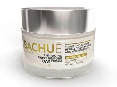 BACHU&Eacute; ANTI-AGING TRIPLE RESTORE DAY CREAM, Triple Age Repair, Anti-Aging Daily Facial Moisturizer Vitamin E &amp; Vitamin C, Glycerin &amp; Shea Butter, Moringa Oil, Hyaluronic Acid, Astaxanthin Oil 1.7 FlOz