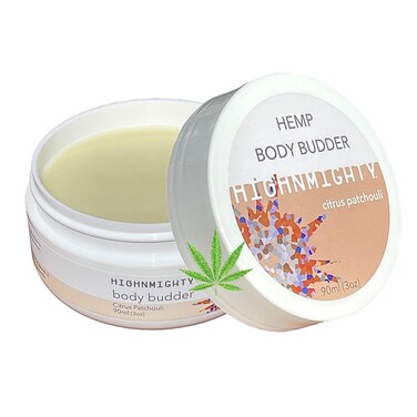 Citrus Patchouli Body Budder   Hemp Infused Moisturizing Body Butter, Soothes &amp; Hydrates Dry Skin 90ml (3oz)