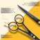 Professional Hair Scissors 5.5 Inches High-Carbon Stainless Steel Beard, Mustache, and Barber Scissors for Home and Saloon Carrying a Faux Leather Pouch in Matt Black by ACTIVEINN, Sharp Razor Edge
