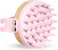BPA-Free Silicone Bamboo Hair Scalp Massager and Body Brush-Promote Relaxation-Increase Blood Circulation-Removing Dandruff (Pink)