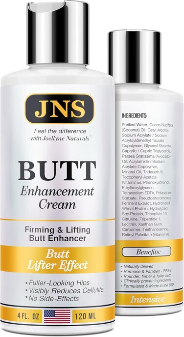 Powerful Butt Enlargement Cream - Made in USA - Firming &amp; Lifting Effect - Hip Lift Up Formula for Fuller, Bigger, Natural Buttock Enhancement without Injections - 4 Fl Oz