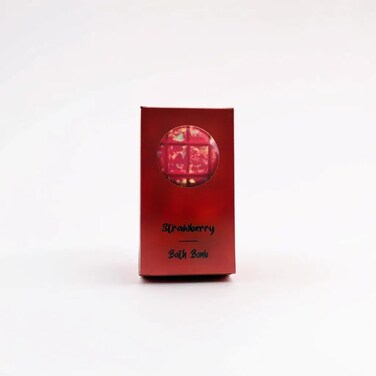 Chocolate form bath bomb   Nontoxic   Made from Sea Salt   Organic   Vegan Product   Eco   Gift Idea for Men and Women (Strawberry)