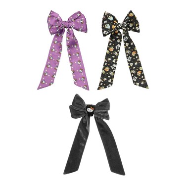 Hello Kitty &amp; Friends Halloween 3-Piece Hair Clip Bow Set