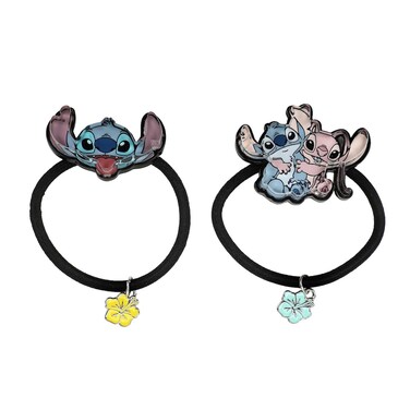 Disney Stitch &amp; Angel 2-Piece Stretchy Hair Tie Set