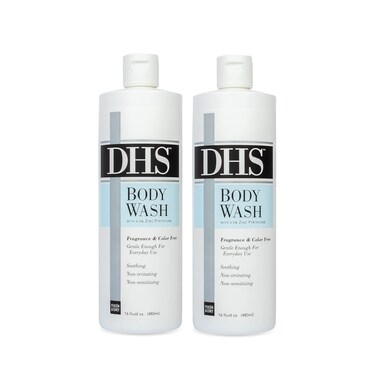 Person &amp; Covey, Inc. DHS Moisturizing Body Wash - Gentle &amp; Effective Body Wash Sensitive Skin, for Everyday Use - Unscented Body Wash Moisturizing for Men &amp; Women, Eczema Body Wash - 2 Pack, 16 Oz.