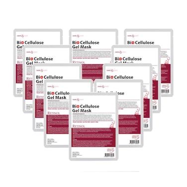 Bio Cellulose Gel Mask, Skincare Face sheet mask, Facial sheet mask - Retinol x 10 sheets