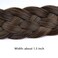 DIGUAN 5 Strands Synthetic Hair Braided Headband Classic Chunky Wide Plaited Braids Elastic Stretch Hairpiece Women Girl Beauty accessory, 56g (#Copper Brown)